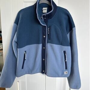 The North Face Women's Blue/Navy Colorblock Cragmont Fleece Jacket, Size M, EUC